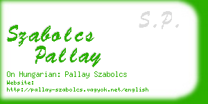 szabolcs pallay business card